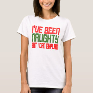 Rolig jul jag har varit stygg korsstygn t shirt