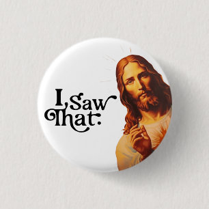 Rolig jul, jag såg det där Jesus, jag såg det Knapp