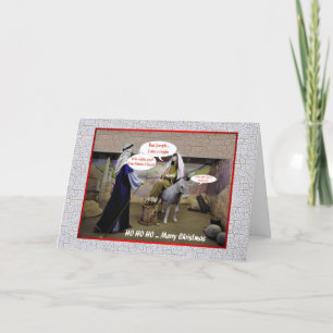 Rolig jul jungfruliga Mary och Joseph i ladugård Helgkort