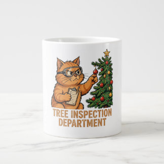 Rolig jul katt träd inspektionsavdelning Mugg Jumbo Mugg
