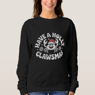 Rolig Jul Krabb Illustration för Julpresent T Shirt