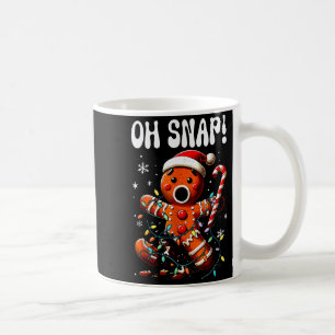Rolig jul Oh Snap Gingerbread Man Jul Man W Kaffemugg