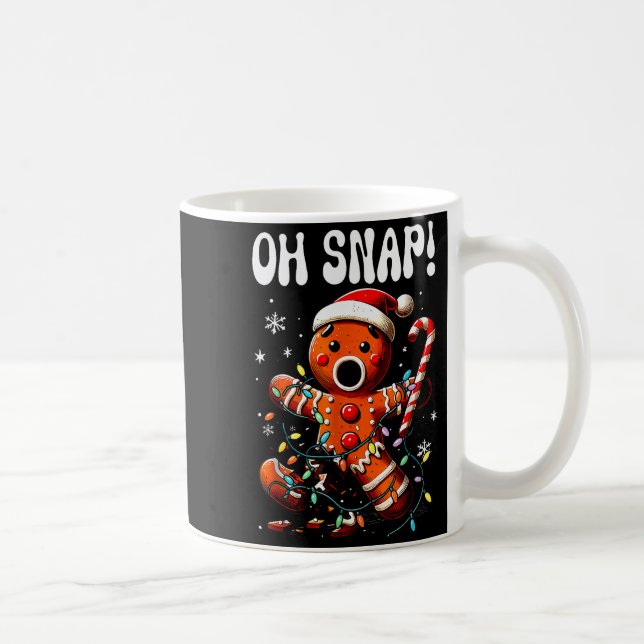 Rolig jul Oh Snap Gingerbread Man Jul Man W Kaffemugg (Höger)
