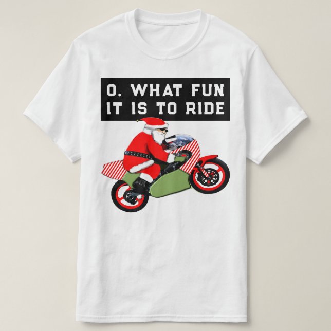Rolig jul på motorcykel t-shirt (Design framsida)