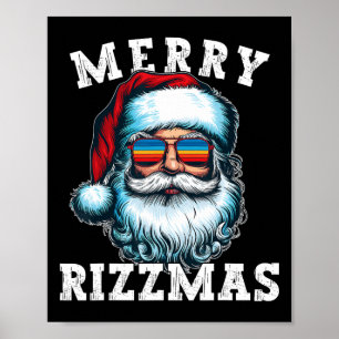 Rolig jul Rizz Meme God jul Rizzmas För trendiga Poster
