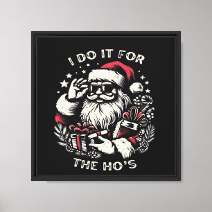 Rolig jul Santa Claus Jag gör det för Hos Mig Canvastryck