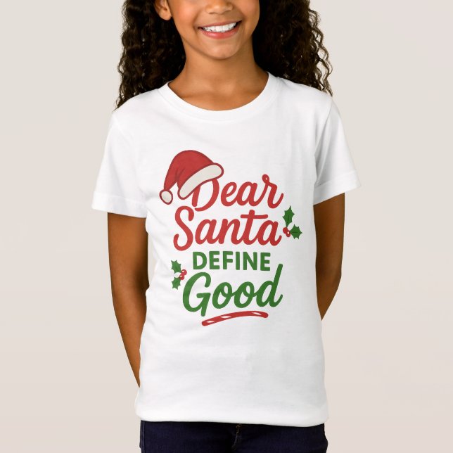 Rolig jul Santa Definiera bra T Shirt (Framsida)