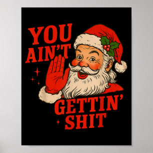 Rolig jul Santa du inte får vuxen Humo Poster