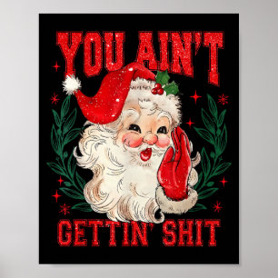 Rolig jul Santa du inte får vuxen Humo Poster