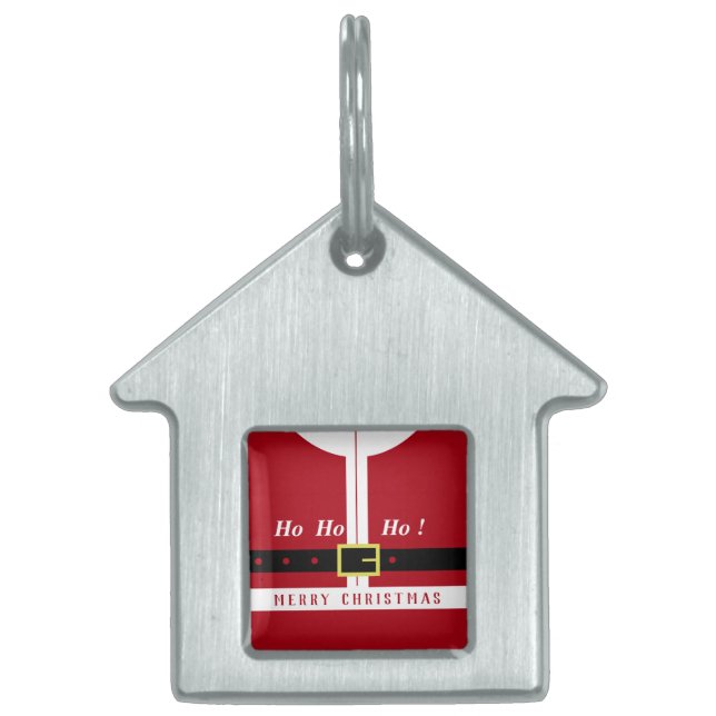 Rolig jul Santa husdjurs ID-märket ID-bricka Husdjur (Framsidan)