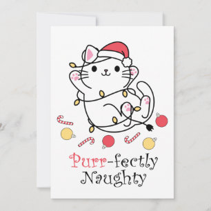 Rolig jul Santa katt perfekt elak Julkort