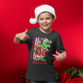 Rolig jul Santa T Rex Tyrannosaurus Xmas Shirt