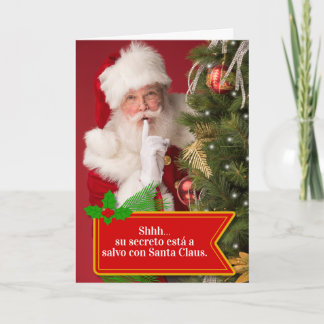 Rolig jul Santa vet allt Helgkort