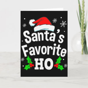 Rolig jul Santa's Favorit Ho Naughty Pyjamas Kort