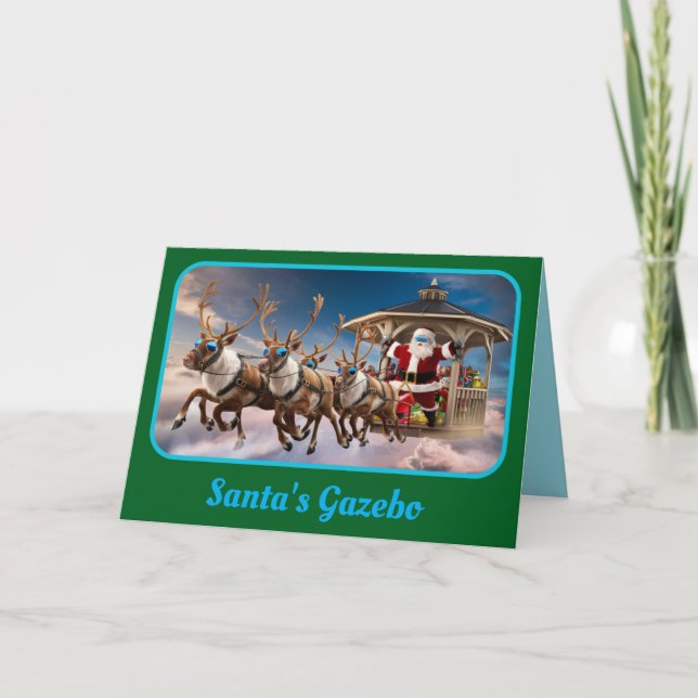 Rolig Jul Santa's Lusthus Jul  Kort (Framsida)