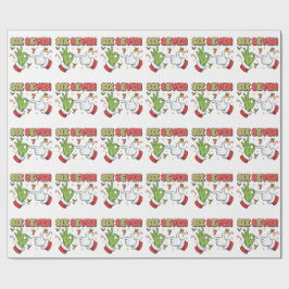 Rolig jul Sex Sju Grön Monster Holiday Presentpapper