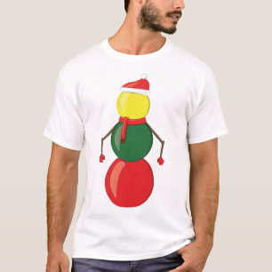 Rolig jul Snooker Balls Snöman T Shirt
