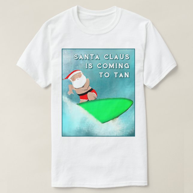 Rolig jul-surfing t shirt (Design framsida)