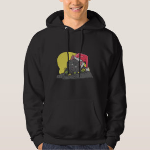 Rolig jul svart katt hoodie