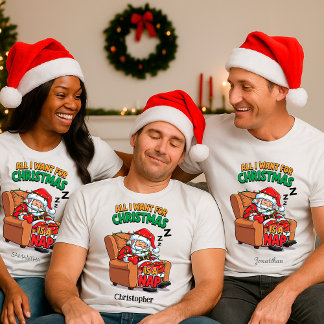 Rolig jul-T-shirt med Tomte – anpassat namn T Shirt