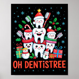 Rolig jul tandläkare Xmas Tandläkarträd Poster