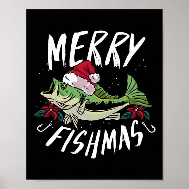 Rolig jul tema B fiske design - Glad Fi Poster (Framsidan)