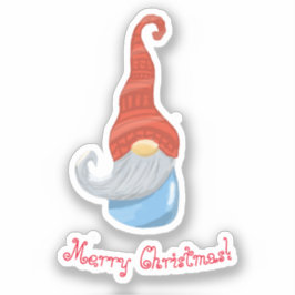 Rolig jul-tomte dekal – Söt högtidstomte