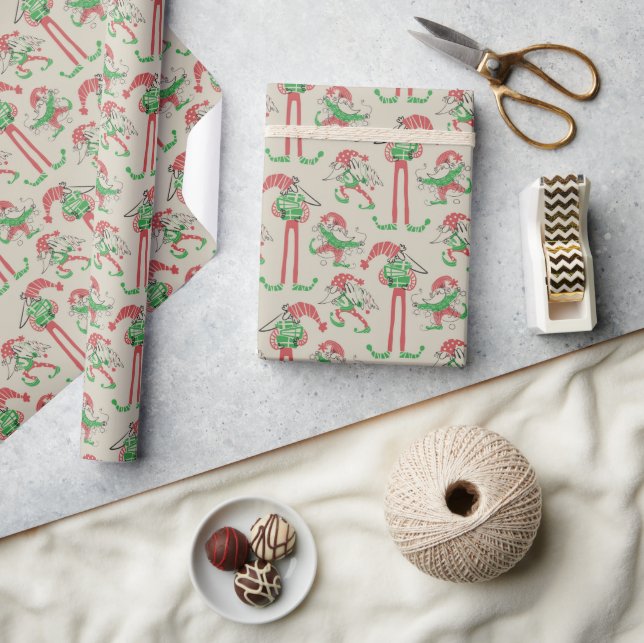 Rolig jul Tomte Gnome  Presentpapper (Hantverk)
