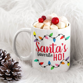 Rolig Jul Tomte Hjälpare Xmas Strängljus Kaffemugg