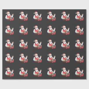 Rolig jul tomte presentbutiks kassörska presentpapper