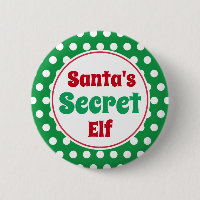 Rolig Jul Tomtes Hemliga Alv Jul Knapp Pin