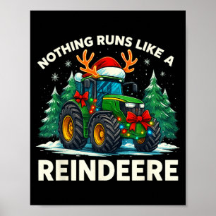 Rolig jul-traktor Ingenting springer som en ren Poster