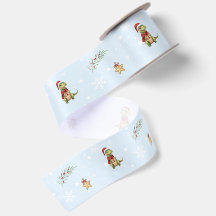 Rolig jul Vattenfärg dinosaur julfest Kid