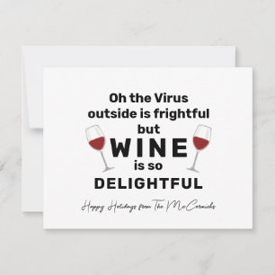Rolig jul-vin-pun-personalisering julkort