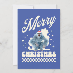 Rolig jul-yeti-semestror Humor Julkort