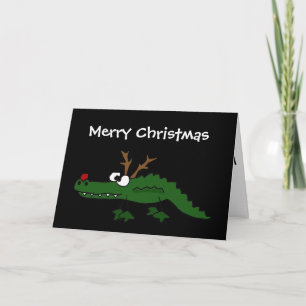 Rolig julalligator som ren helgkort
