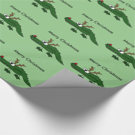 Rolig julalligator som ren presentpapper