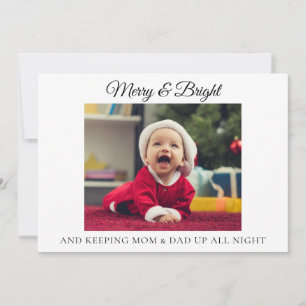 Rolig julannonsering för nya föräldrar julkort