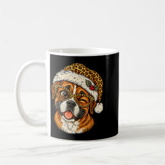 Rolig julboxare med leopard-santahatt Söt Kaffemugg
