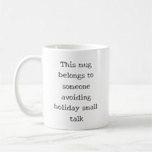 Rolig julcitat för introverta kaffemugg