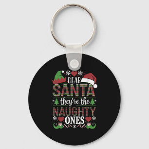 Rolig julcitat Kära tomte de är de stygga Nyckelring