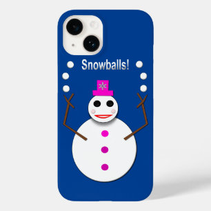 Rolig juldam som jonglerar med snöboll Christmas