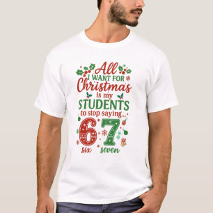 Rolig juldesign för lärare – ”Allt jag vill ha i j T Shirt