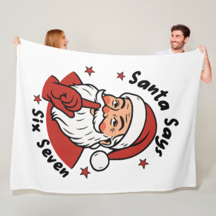 Rolig juldesign med S:t Nikolaus för holländska he Fleecefilt