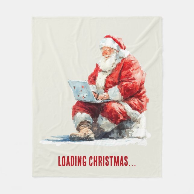 Rolig juldesign med Santa Fleecefilt (Framsidan)