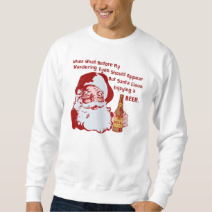 Rolig juldikt Retro V2 för jultomtenöl Sweatshirt