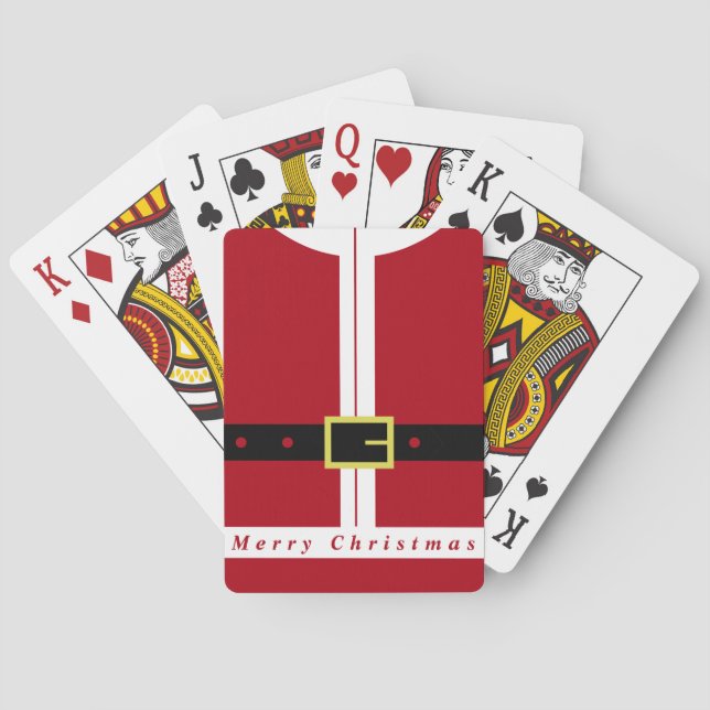 Rolig julfarbror design present jul spelkort (Baksidan)