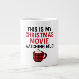 Rolig julfilms-visningsmugg • Mysig varm choklad Jumbo Mugg