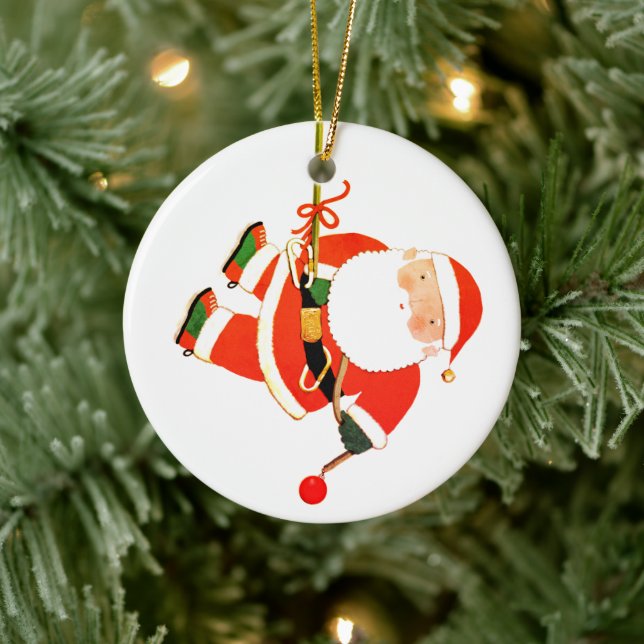 Rolig julfirande souvenir julgransprydnad keramik (Träd)