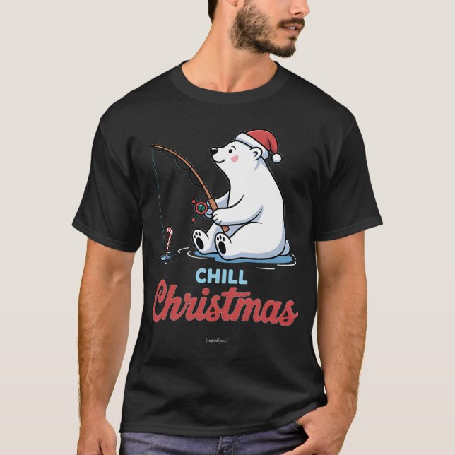 Rolig julfiske fisk t shirt (Framsida)